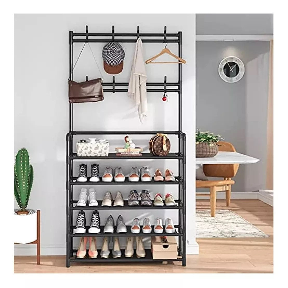 Organizador Multifuncional Zapatero Perchero 4 En 1 Ideal