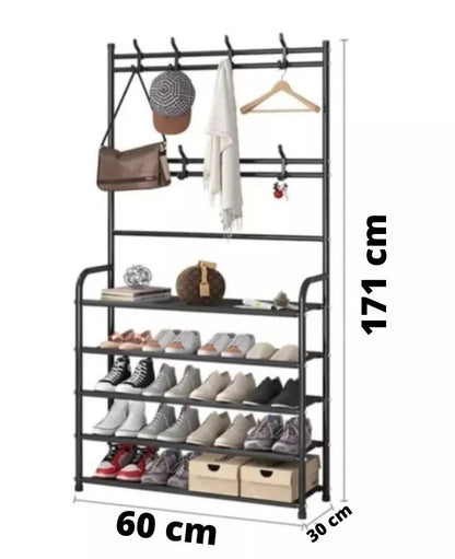 Organizador Multifuncional Zapatero Perchero 4 En 1 Ideal
